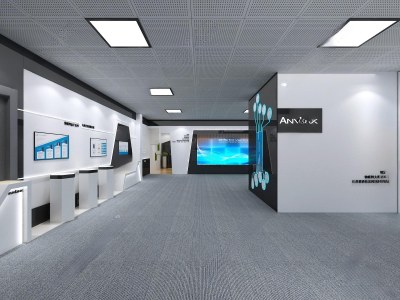 现代风格展厅3D模型下载